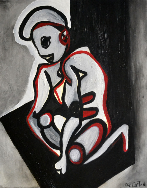 Delphine, Huile sur toile, 40X50 cm 2014